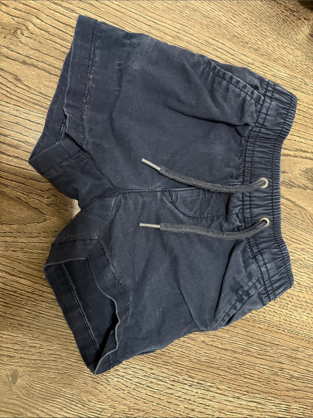 Baby Navy Drawstring Casual Shorts